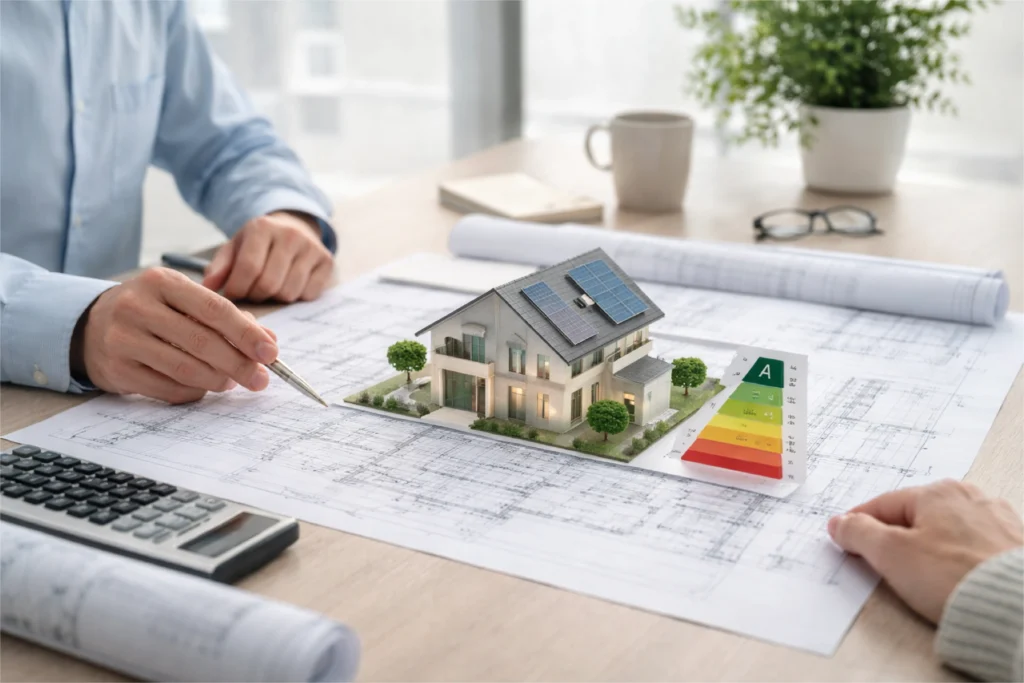 Energieberatung Neubauförderung Bayern – Planung eines energieeffizienten Hauses mit Förderanalyse und Energieeffizienzklasse